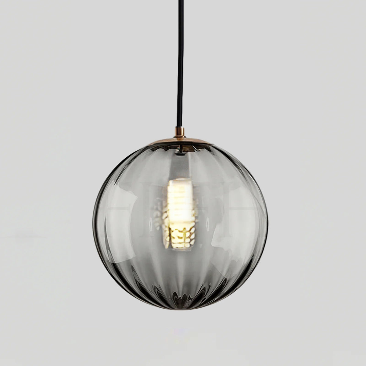 Blown Glass Globe Monk-Cap Pendant