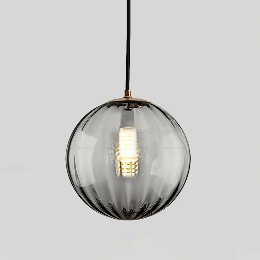 Blown Glass Globe Monk-Cap Pendant