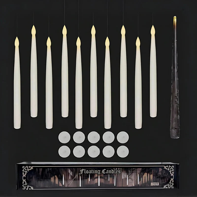 Modern Floating LED Candles with Wand Remote