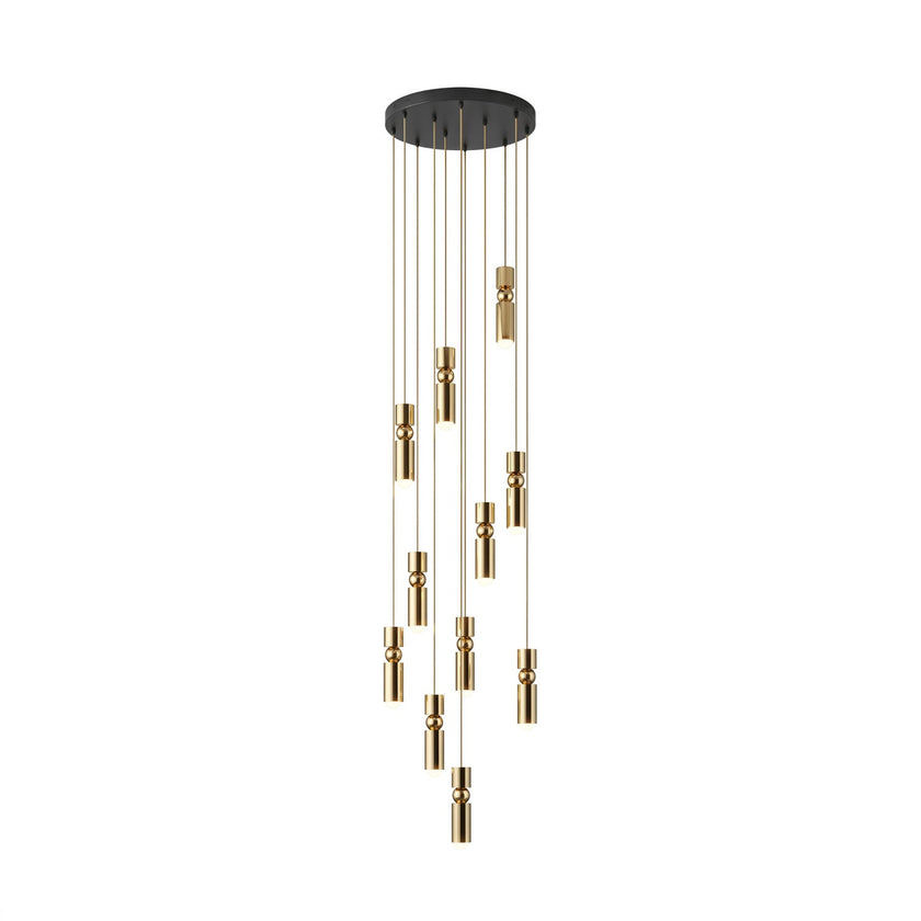 Metal Cylinder Orbit Cluster Pendant Light