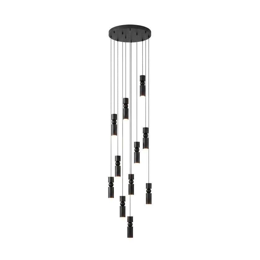 Metal Cylinder Orbit Cluster Pendant Light