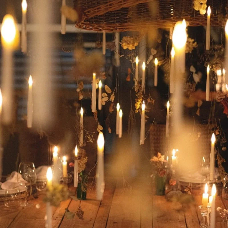 Modern Floating LED Candles with Wand Remote