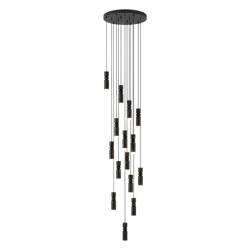 Metal Cylinder Orbit Cluster Pendant Light