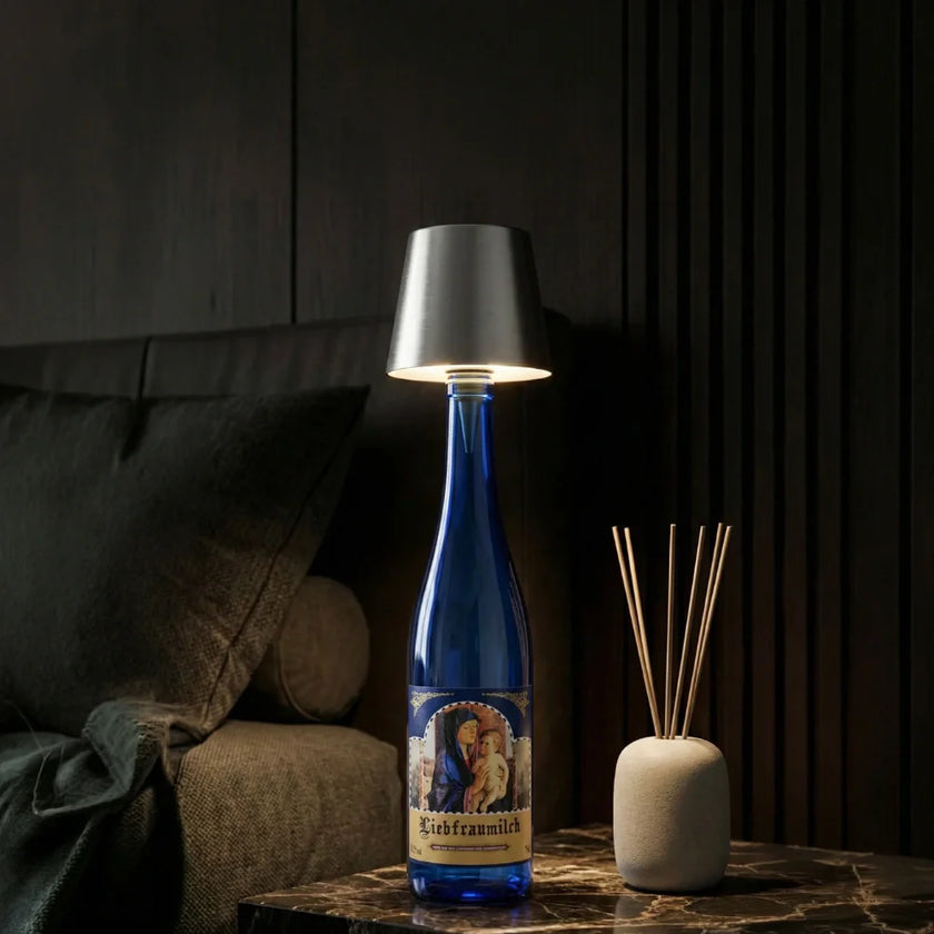 Glass Modern Rechargeable Bottle LED Light Base
