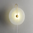 Alabaster Disc LED Plug-In Wall Lamp