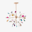 Agate Slice & Brass Chandelier