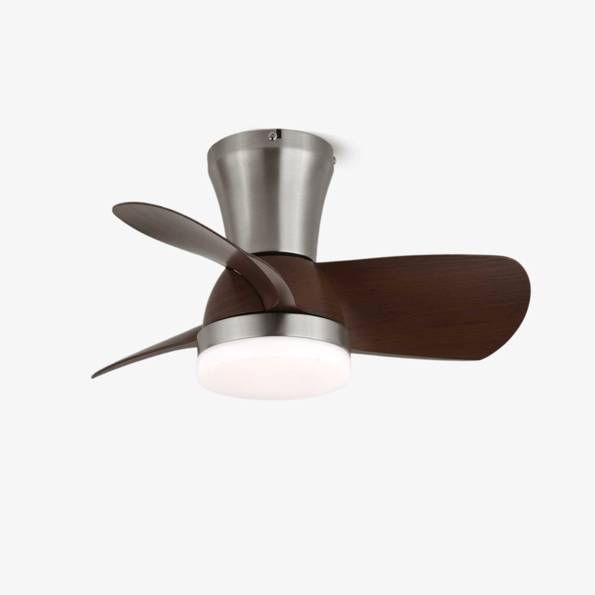 Walnut Wood-Grain Ceiling Fan Light