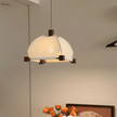 Walnut Fabric Sunburst Pendant Light