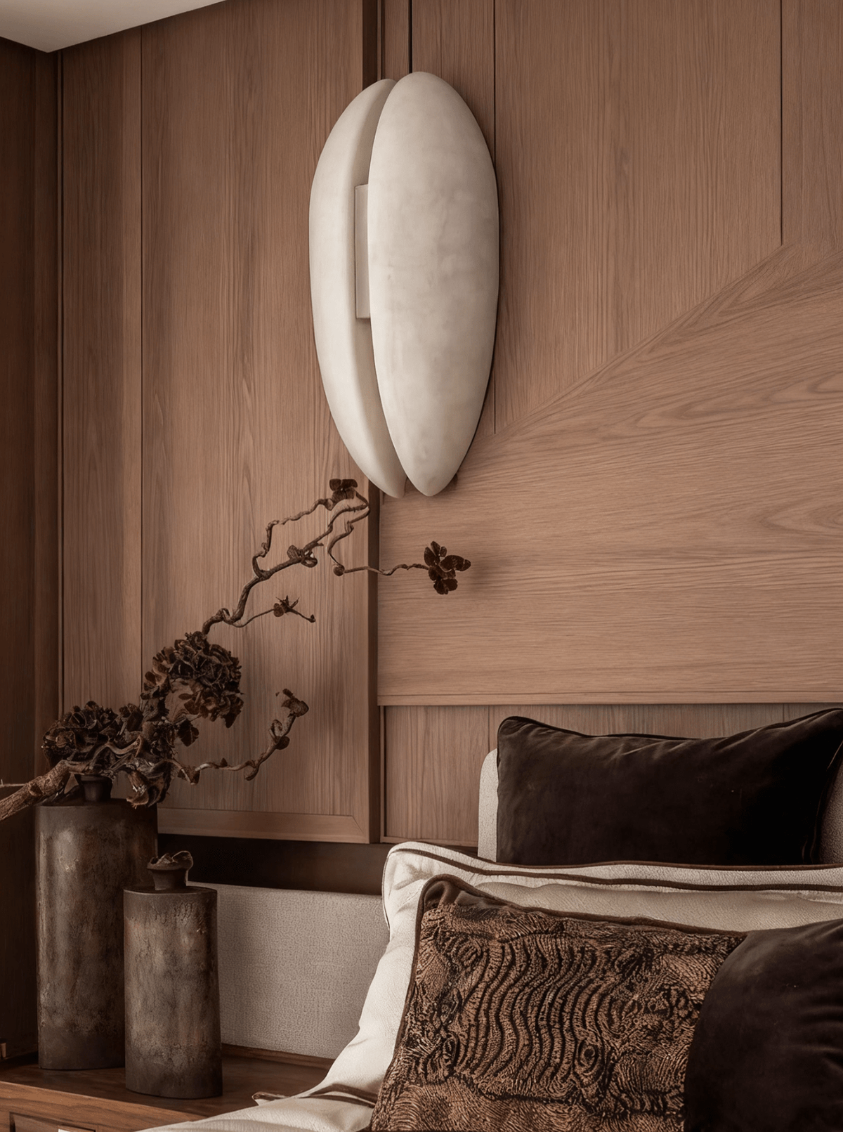 Alabaster Veil Panel Wall Sconce