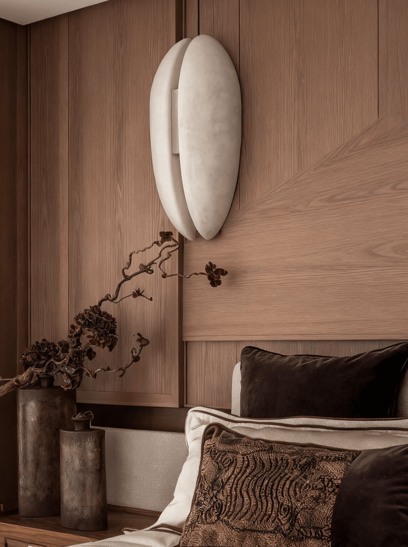 Alabaster Veil Panel Wall Sconce