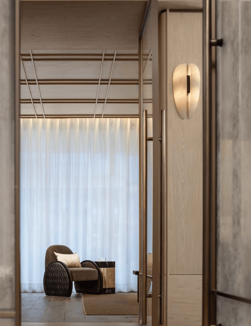 Alabaster Veil Panel Wall Sconce