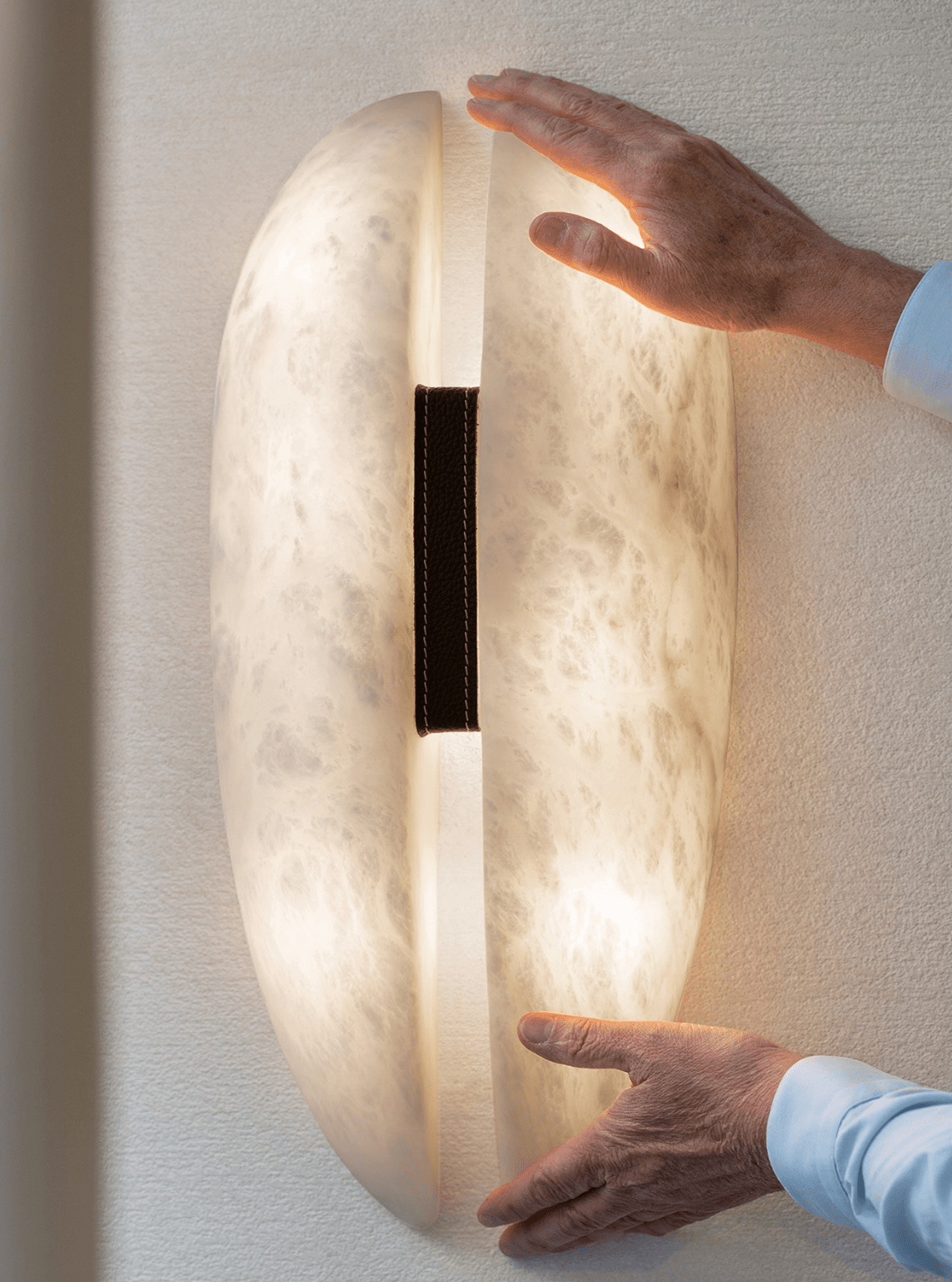 Alabaster Veil Panel Wall Sconce