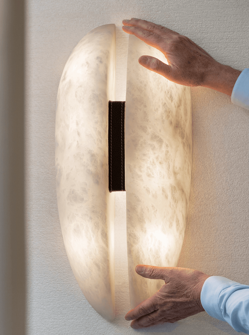 Alabaster Veil Panel Wall Sconce