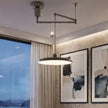 Arlen Modern Adjustable Swing Arm Disc Pendant Lamp