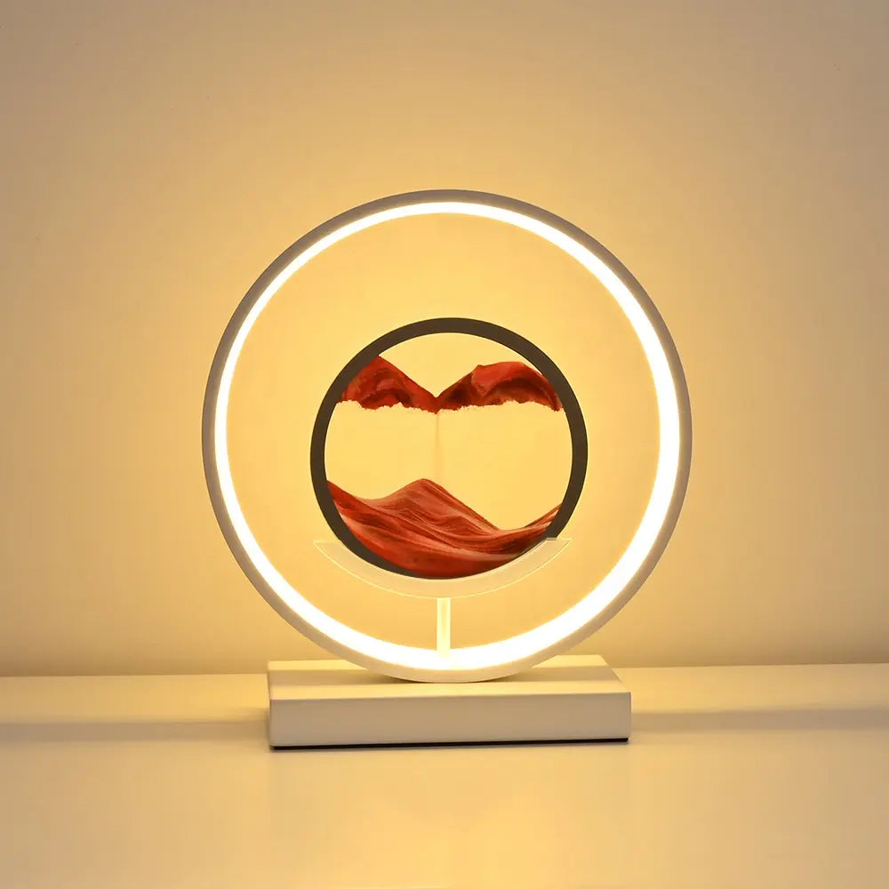 Modern Liquid Sand Disc LED Ambient Table Lamp