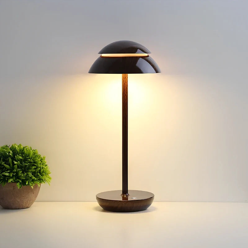 Rechargeable Double Mushroom USB Minimalist Scandinavian Table Lamp