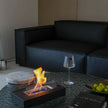 Modern Metal Tabletop Ethanol Fireplace Light Fixture