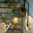 Vintage Solar Gooseneck Outdoor Wall Light