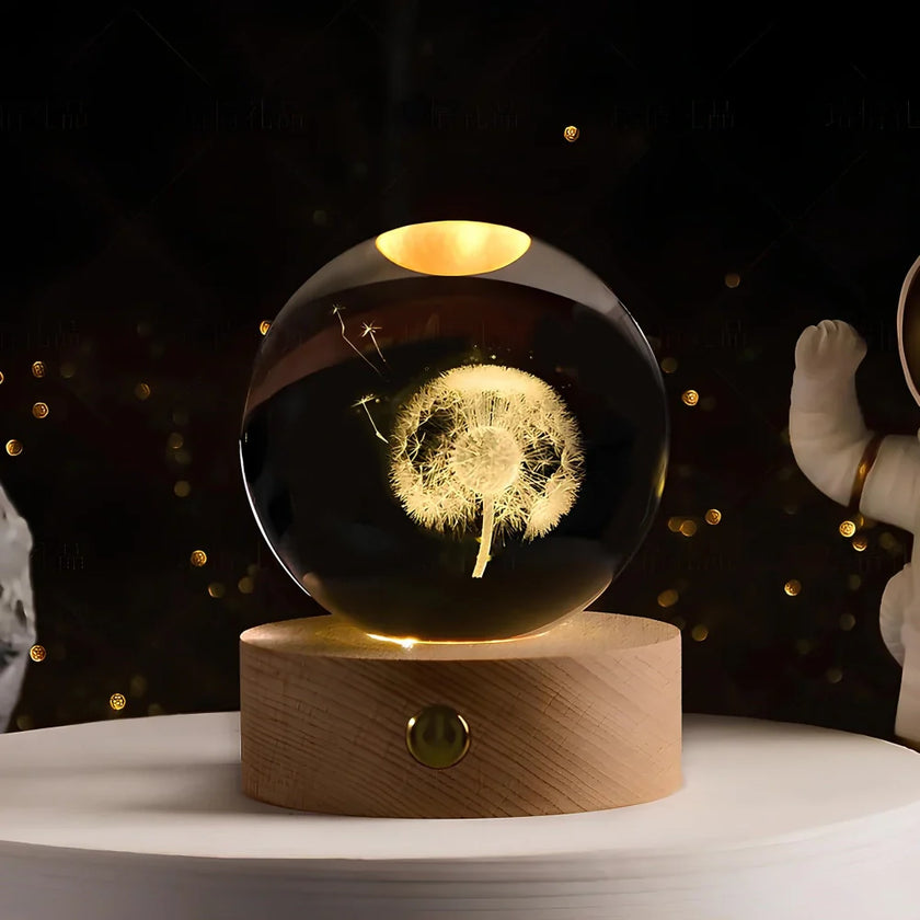 Modern Luminous Crystal Ball Night Light