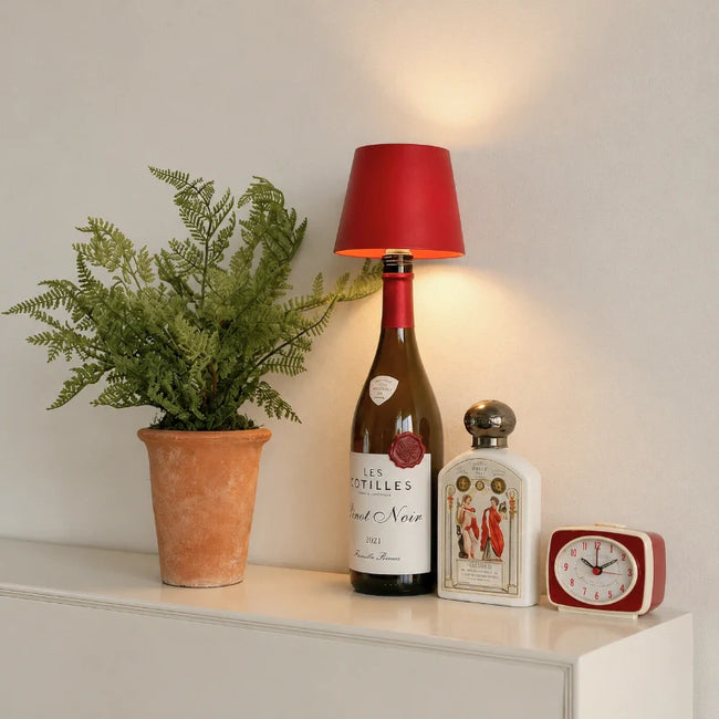 Glass Modern Rechargeable Bottle LED Light Base