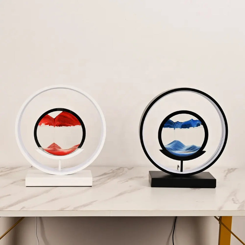 Modern Liquid Sand Disc LED Ambient Table Lamp