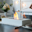 Modern Metal Tabletop Ethanol Fireplace Light Fixture
