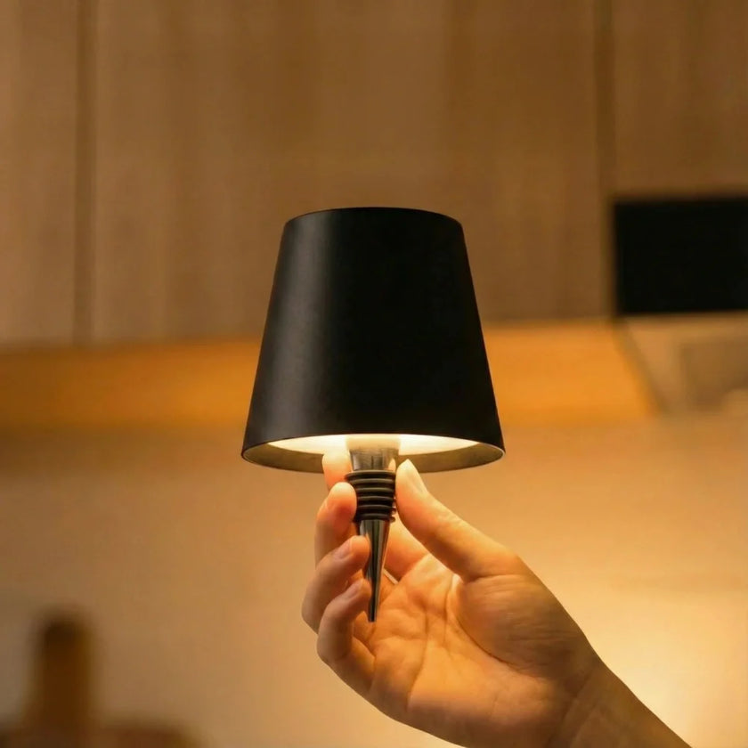 Glass Modern Rechargeable Bottle LED Light Base
