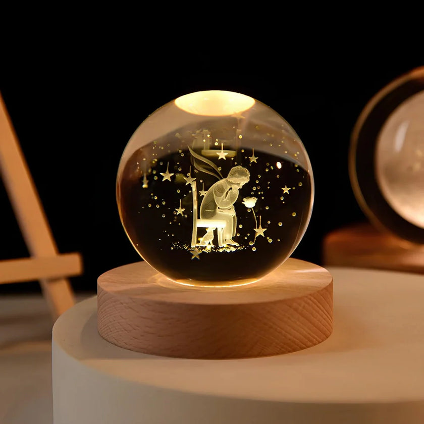 Modern Luminous Crystal Ball Night Light