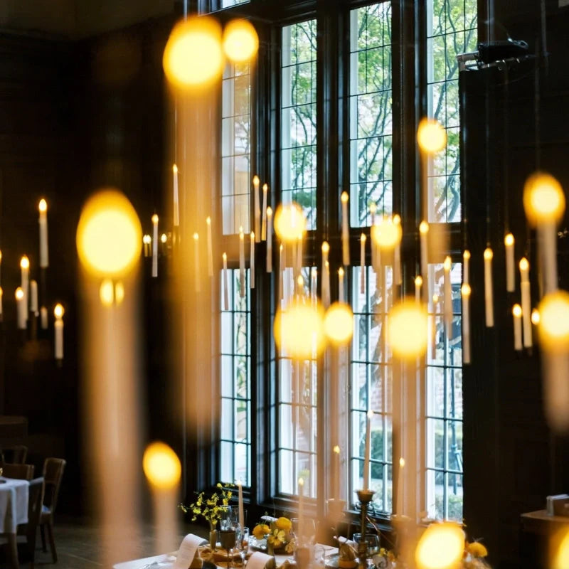 Modern Floating LED Candles with Wand Remote