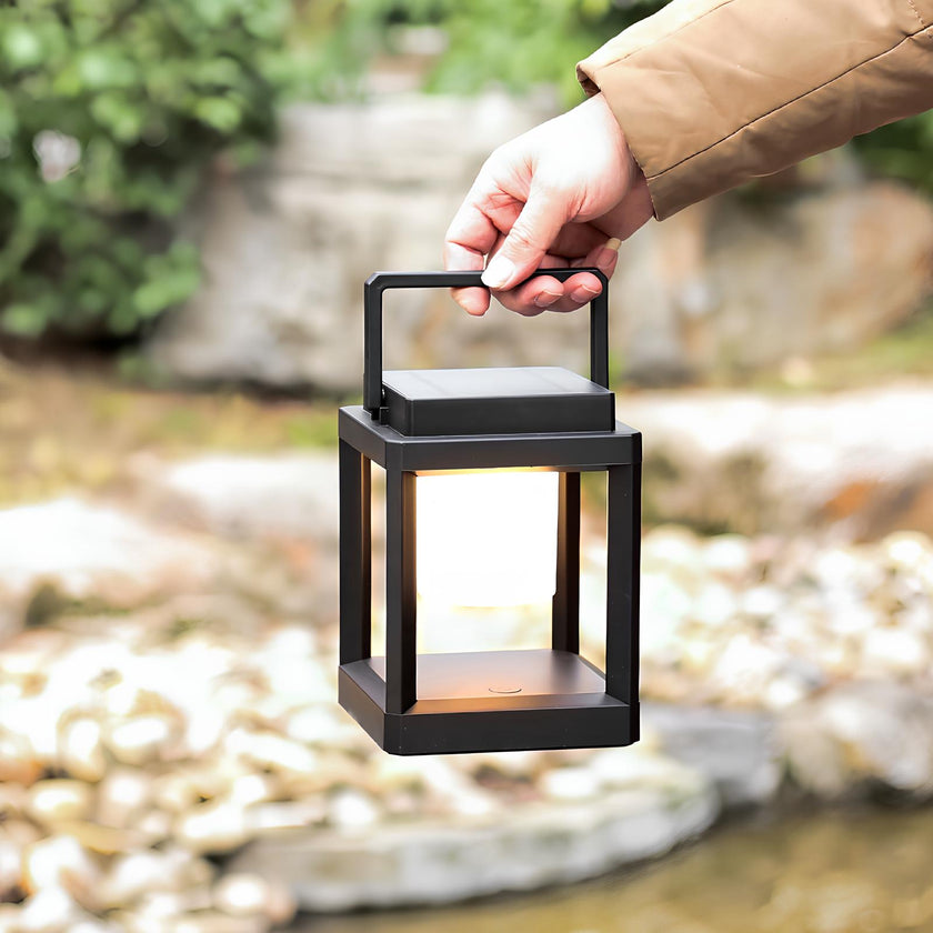 Modern Outdoor Solar LED Lantern Light Fixture