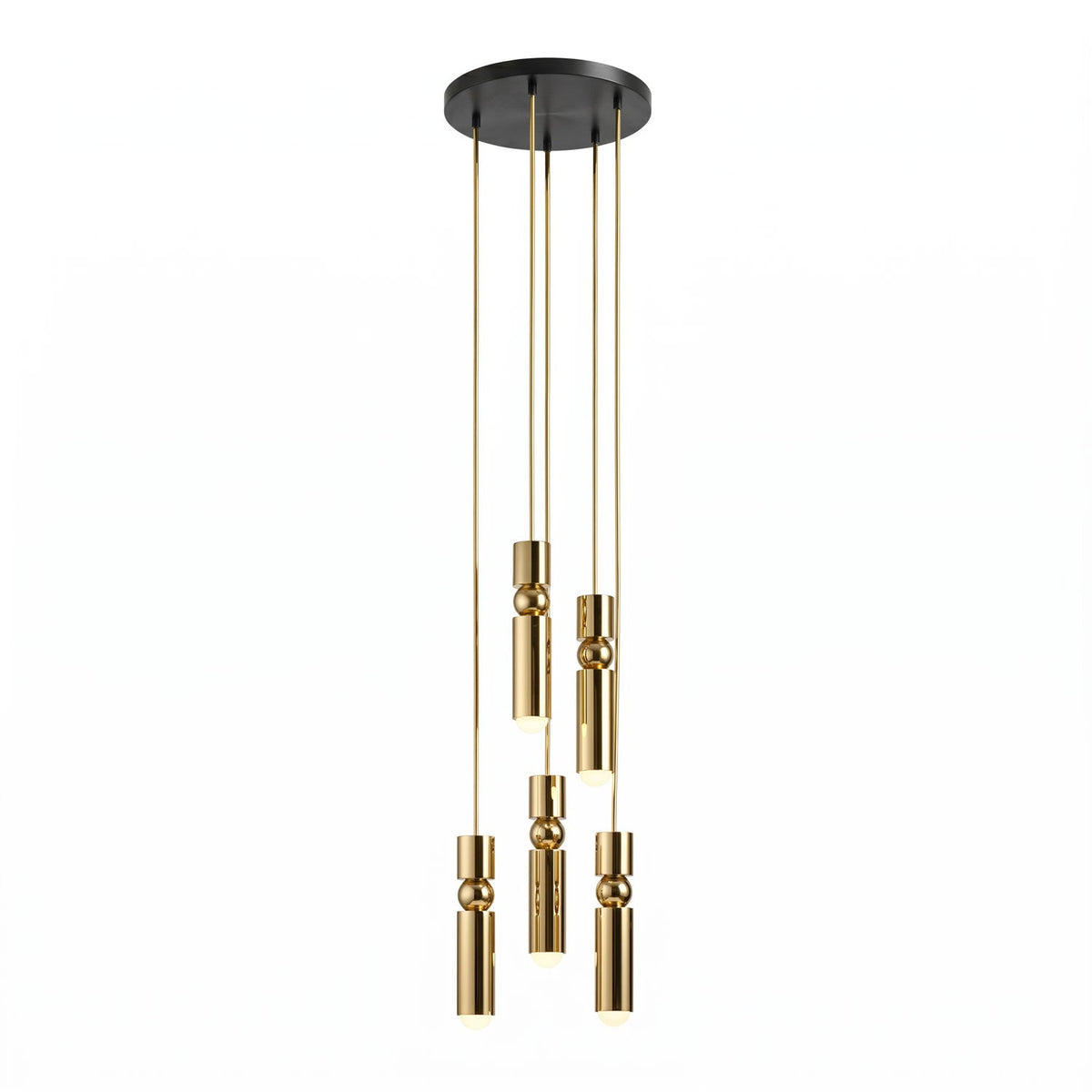 Metal Cylinder Orbit Cluster Pendant Light