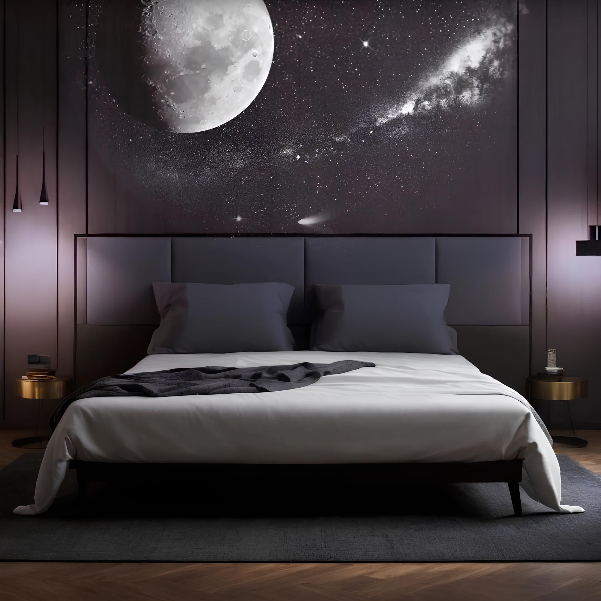 Modern Galaxy Star Projector Night Light for Bedroom