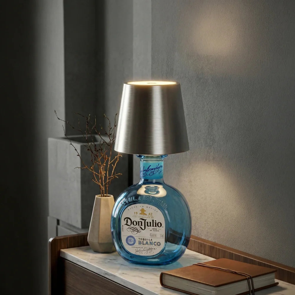 Glass Modern Rechargeable Bottle LED Light Base