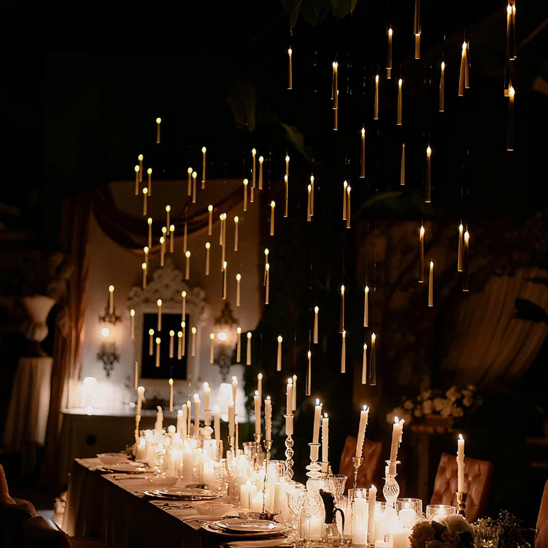 Modern Floating LED Candles with Wand Remote
