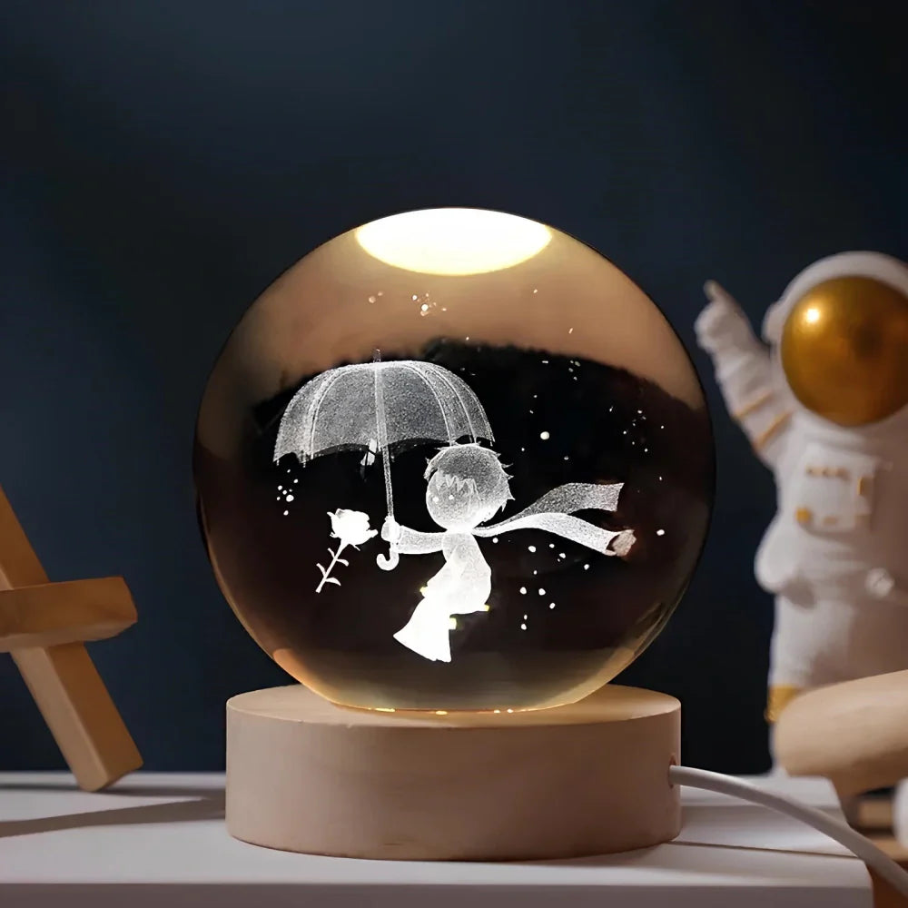 Modern Luminous Crystal Ball Night Light
