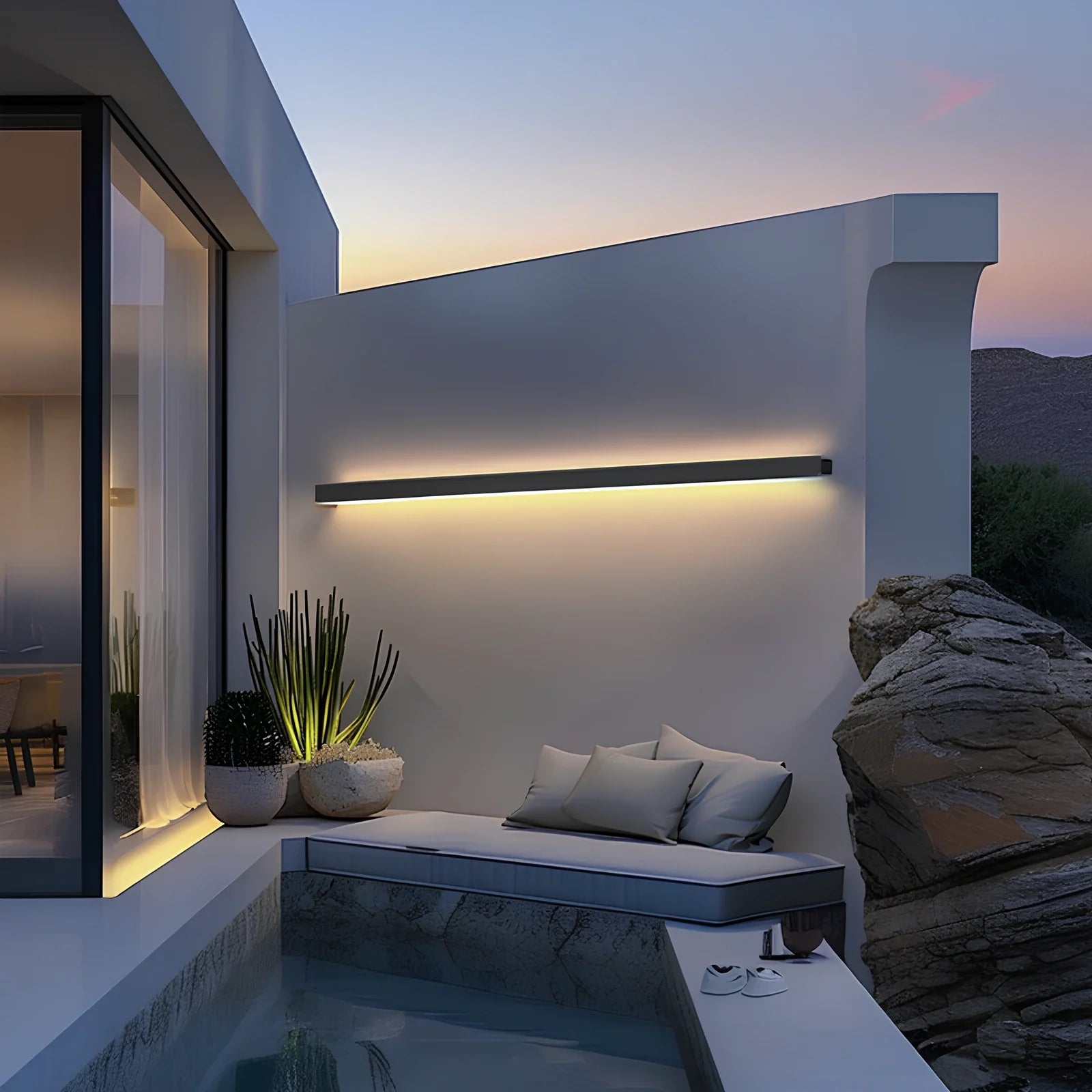 Minimalist Linear LED Outdoor Wall Sconce