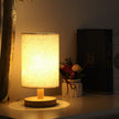 Modern Natural Wood & Cloth Dimmable Table Lamp