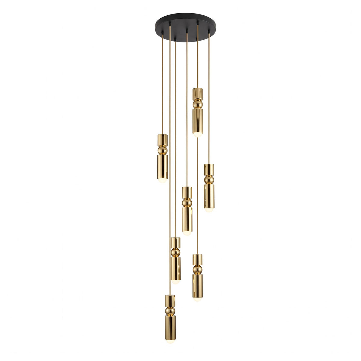 Metal Cylinder Orbit Cluster Pendant Light