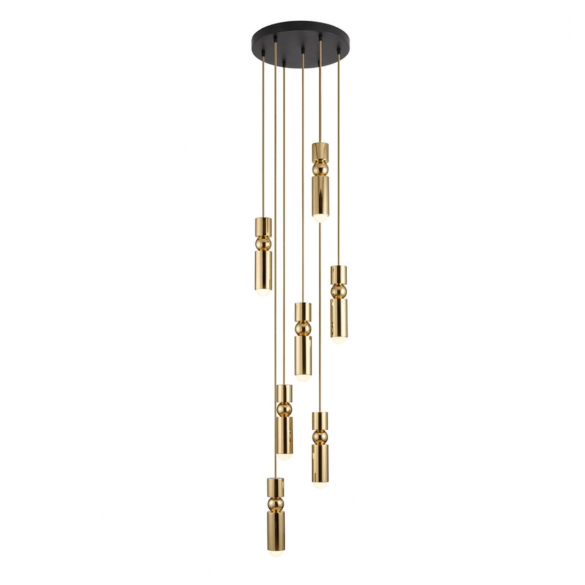 Metal Cylinder Orbit Cluster Pendant Light