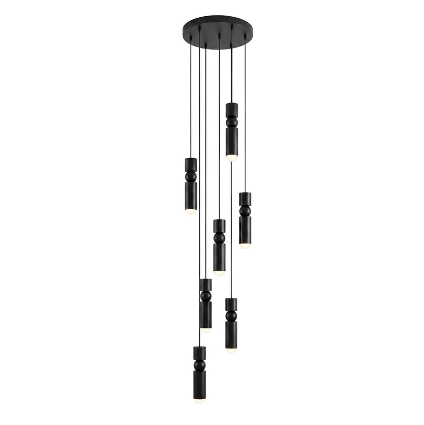 Metal Cylinder Orbit Cluster Pendant Light