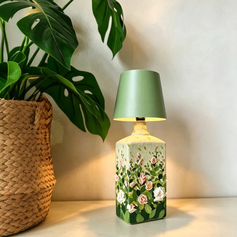 Glass Modern Rechargeable Bottle LED Light Base