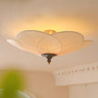 Fabric Bloom Flush Mount Light