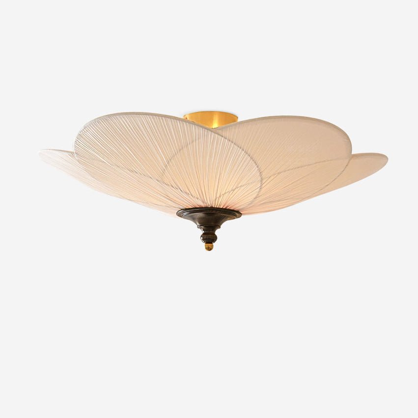 Fabric Bloom Flush Mount Light