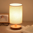 Modern Natural Wood & Cloth Dimmable Table Lamp