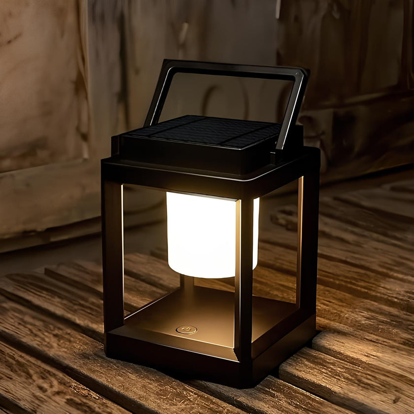 Modern Outdoor Solar LED Lantern Light Fixture