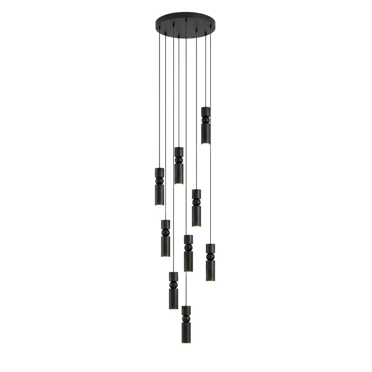 Metal Cylinder Orbit Cluster Pendant Light