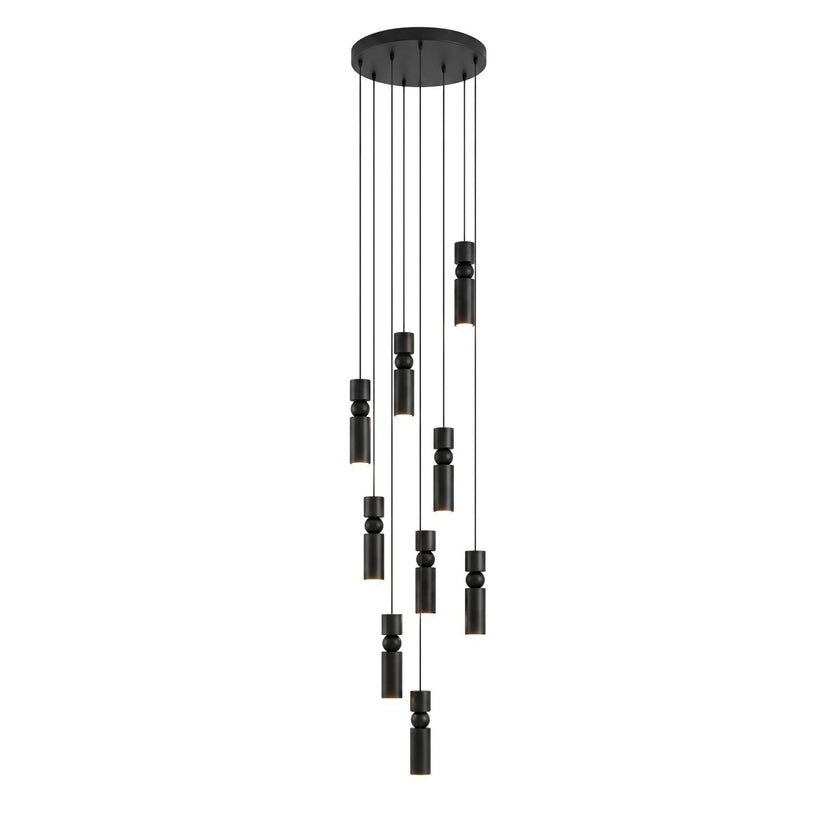 Metal Cylinder Orbit Cluster Pendant Light