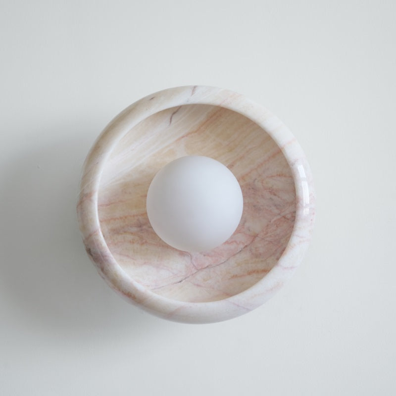 Calvrane Marble Round Wall Lamp
