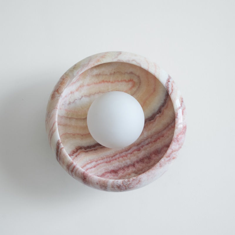 Calvrane Marble Round Wall Lamp