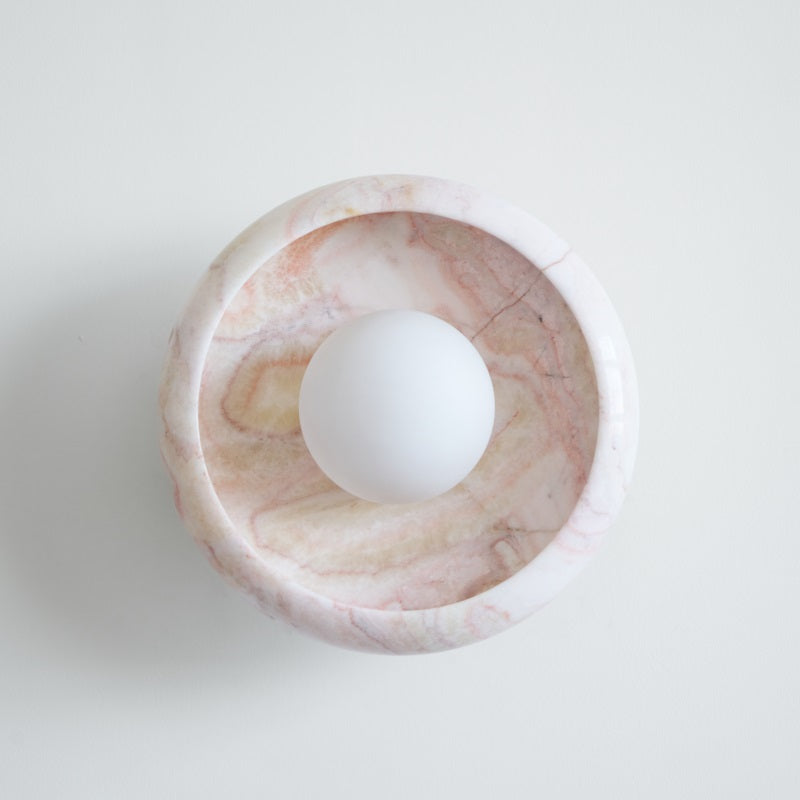 Calvrane Marble Round Wall Lamp
